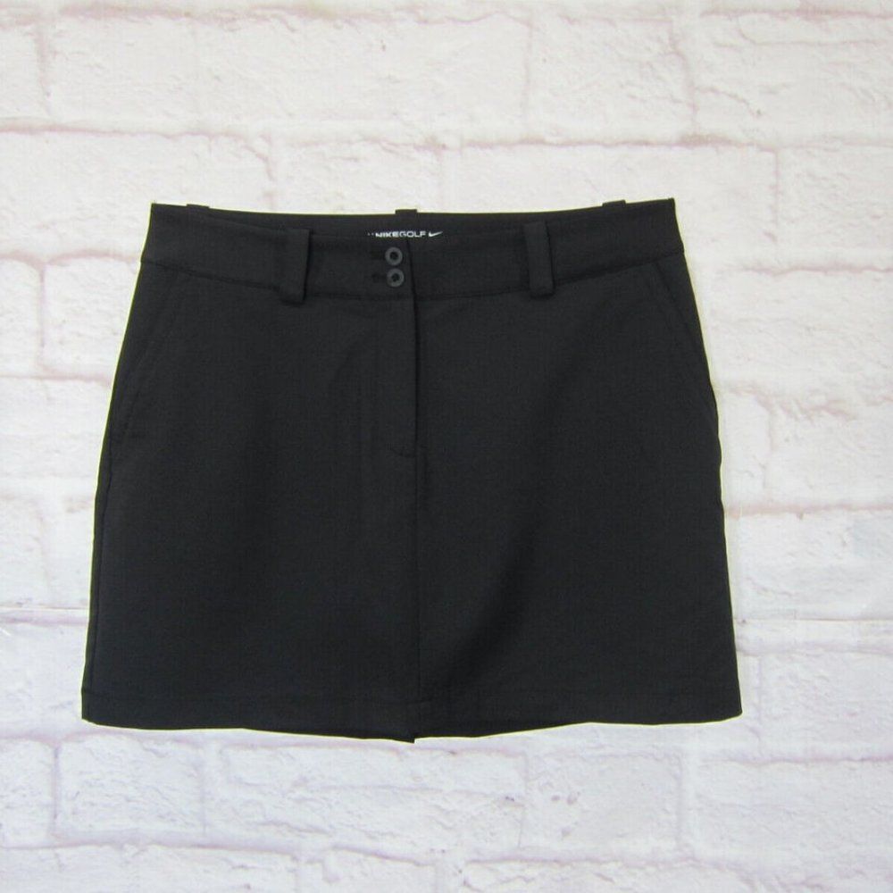 Nike Golf Skirt size 10 Black Tennis Skort Short Liner Dri-Fit